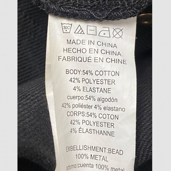 Michael Kors Black Gold Studded Stretch Pocket Pants Size XXL - Picture 8 of 8